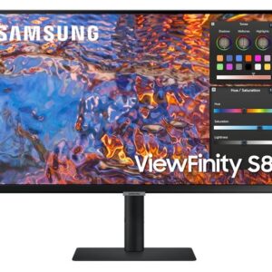 Samsung S80PB 27" ViewFinity UHD 60Hz IPS HRD Monitor USB-C LAN 3840x2160 5ms Height Adjust Tilt Swivel Pivot DisplayPort HDMI USB Hub USB-C VESA