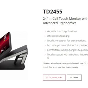 24” In-Cell Touch Monitor with USB Type-C Input and Advanced Ergonomics