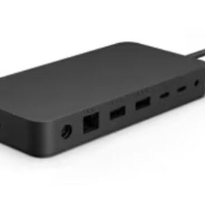 Microsoft Surface Thunderbolt™ 4 DockStation165W Thunderbolt 4 Cable 3 xUSB-C 3xUSB-A RJ-45 3.5mm audio jack for Pro7/7+/8/9/10 Surface Go 2/3 Laptop 3/4/5/Studio 1YR WTY Business