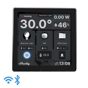 SHELLY WALL DISPLAY BLACK WITH SMART HUMIDITY AND TEMPERATURE SENSOR