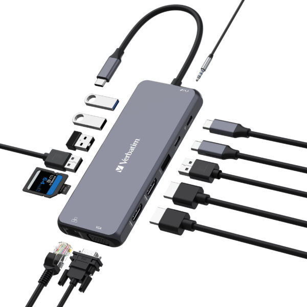 Verbatim USB-C Pro Multiport Hub- 14 Ports