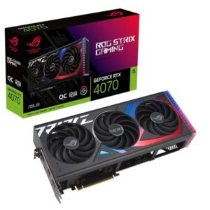 ASUS Dual GeForce RTX™ 4070 EVO OC Edition 12GB GDDR6X with two powerful Axial-tech fans and a 2.5-slot design for broad compatibility