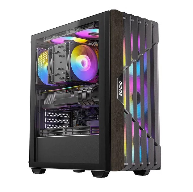 OKINOS  Cypress 5 ARGB Oak Wood ATX PC Case