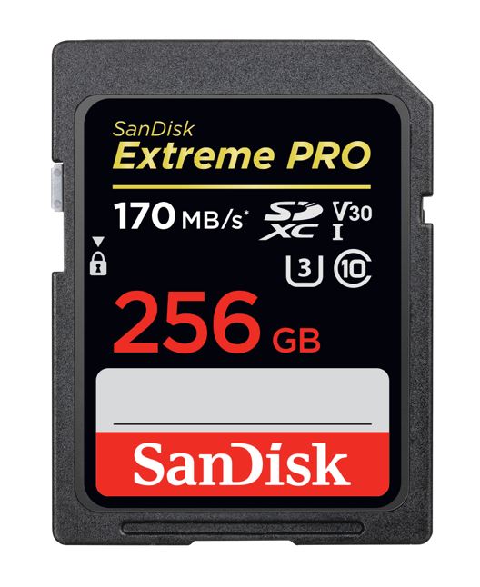 SanDisk 256GB Extreme PRO Memory Card 170MB/s Full HD  4K UHD Class 30 Speed Shock Proof Temperature Proof Water Proof X-ray Proof Digital Camera