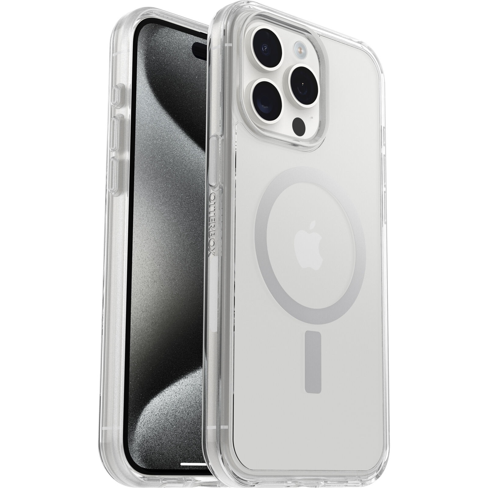 OtterBox Symmetry+ MagSafe Apple iPhone 15 Pro Max (6.7") Case Clear - (77-93081)