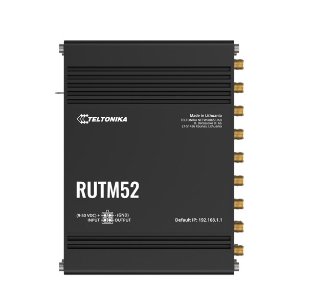 RUTM52 is a future-proof 5G router designed for mission-critical applications