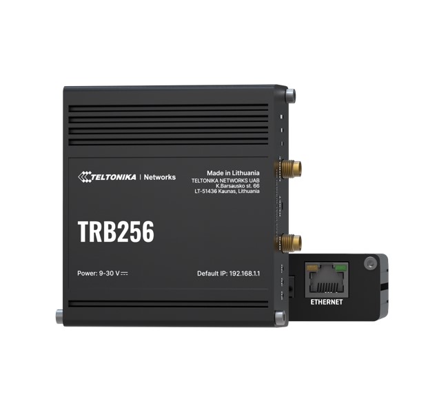 TRB256 is an industrial 4G LTE NB-IoT gateway designed to be applied to a broad range of IoT solutions. The device is equipped with multiple WAN interfaces