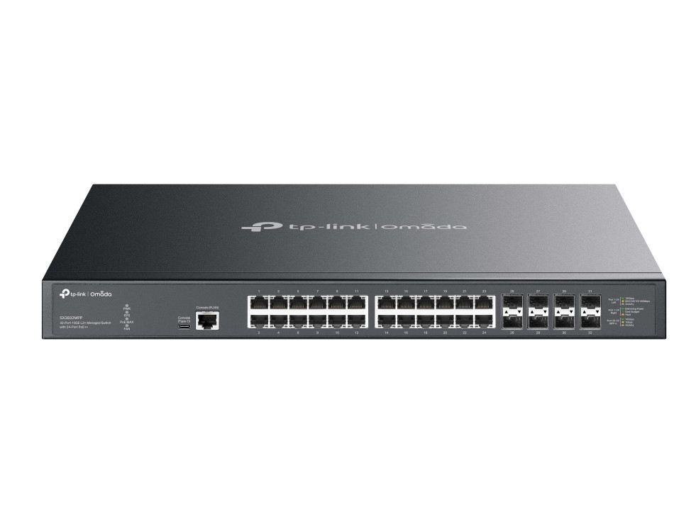 TP-Link SX3832MPP Omada 32-Port 10GE L2+ Managed Switch with 24-Port PoE++