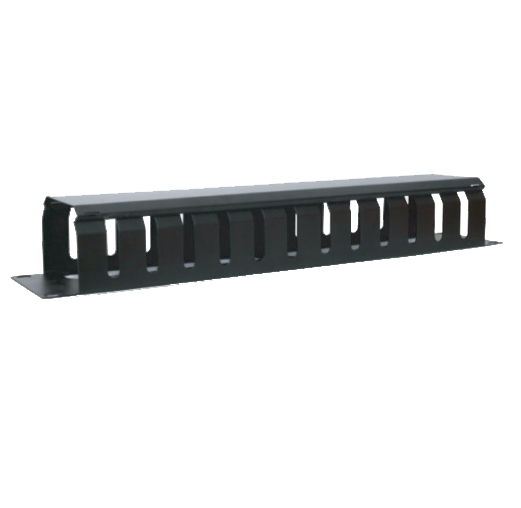 LDR 1RU 19" Cable Management Rail 24 Slot Shallow (Plastic)