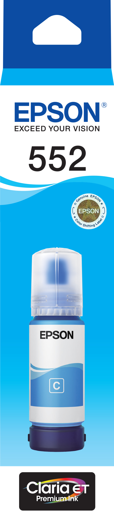 EPSON T552 - CLARIA ECOTANK - CYAN FOR ET-8500 ET-8550