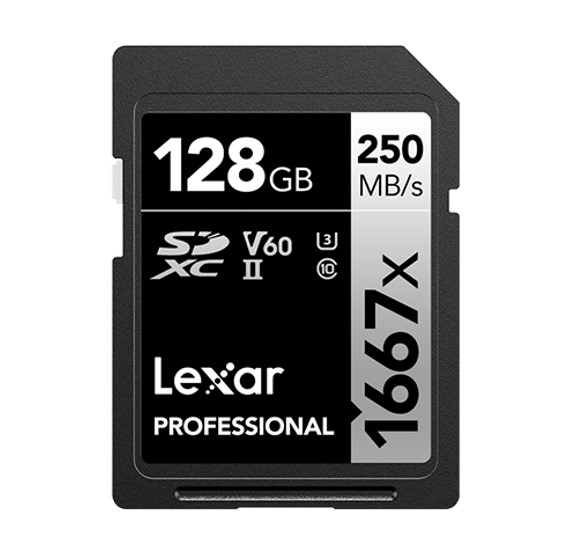 Lexar Professional 1667x 128GB SDXC™ UHS-II Card SILVER Series