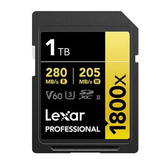 Lexar Professional 1800x 1TB SDXC™ UHS-II Card GOLD Series