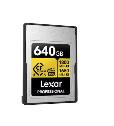 Lexar Professional GOLD CFexpress™ 4.0 Type A Card 640GB -- Cfexpress 4.0 Type A Professional Gold Series