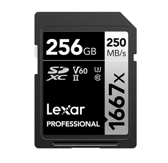 Lexar Professional 1667x 256GB SDXC™ UHS-II Card SILVER Series