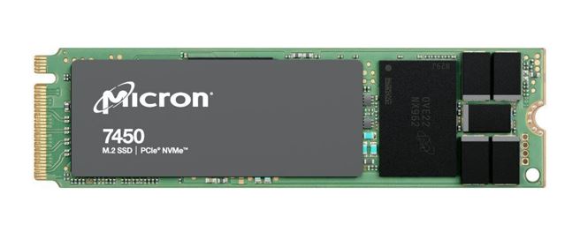 Micron 7450 Pro 480GB Gen4 NVMe Enterprise SSD 2280 M.2 5000/700 MB/s R/W 280K/40K IOPS 800TBW 1DWPD 2M hrs MTTF Server Data Centre 5yrs