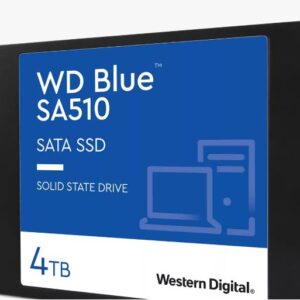Western Digital WD Blue 4TB 2.5' SATA SSD 560R/530W MB/s 95K/82K IOPS 600TBW 1.75M hrs MTBF 3D NAND 7mm 5yrs Wty – Sandisk HBWD-WDS400T3B0A 2.5' SATA SSD Product Image