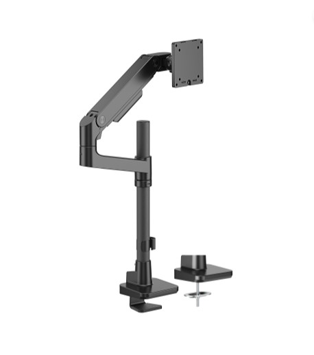 Brateck LDT81-C012P-B NOTEWORTHY POLE-MOUNTED HEAVY-DUTY GAS SPRING MONITOR ARM For most 17"~49" Monitors