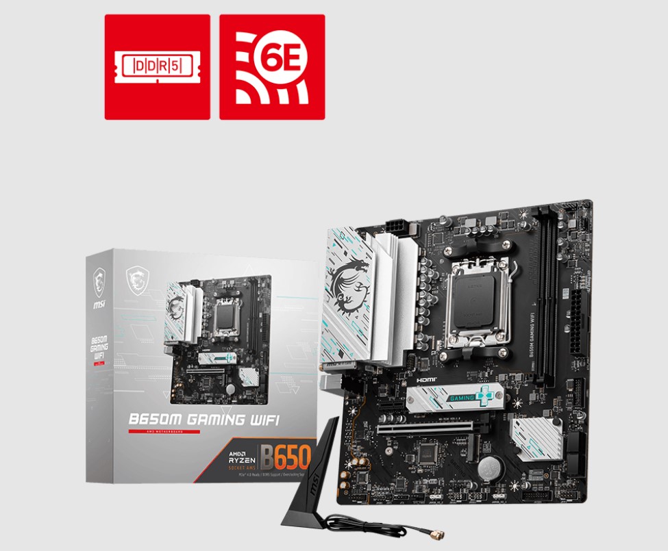 MSI B650M GAMING WIFI AMD AM5 MATX Motherboard