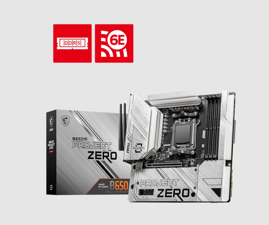 MSI B650M PROJECT ZERO Motherboard