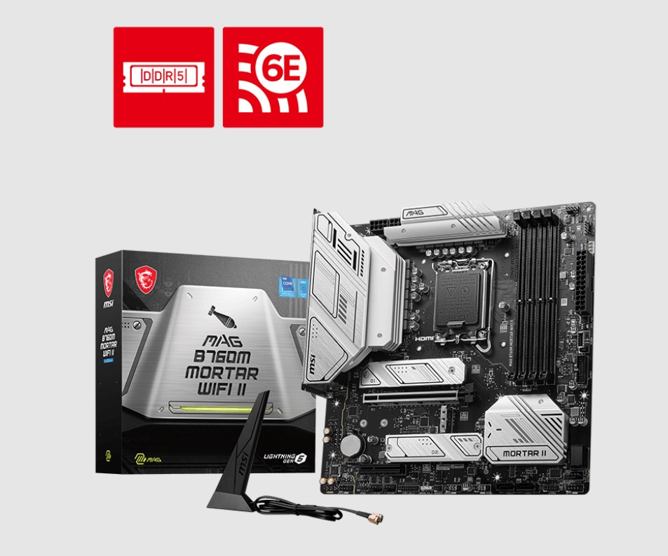 MSI PRO B760M MORTAR WIFI II mATX Motherboard