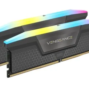 Corsair Vengeance RGB 64GB (2x32GB) DDR5 UDIMM 5200MHz C40 1.25V Desktop Gaming Memory Black Optimized for AMD