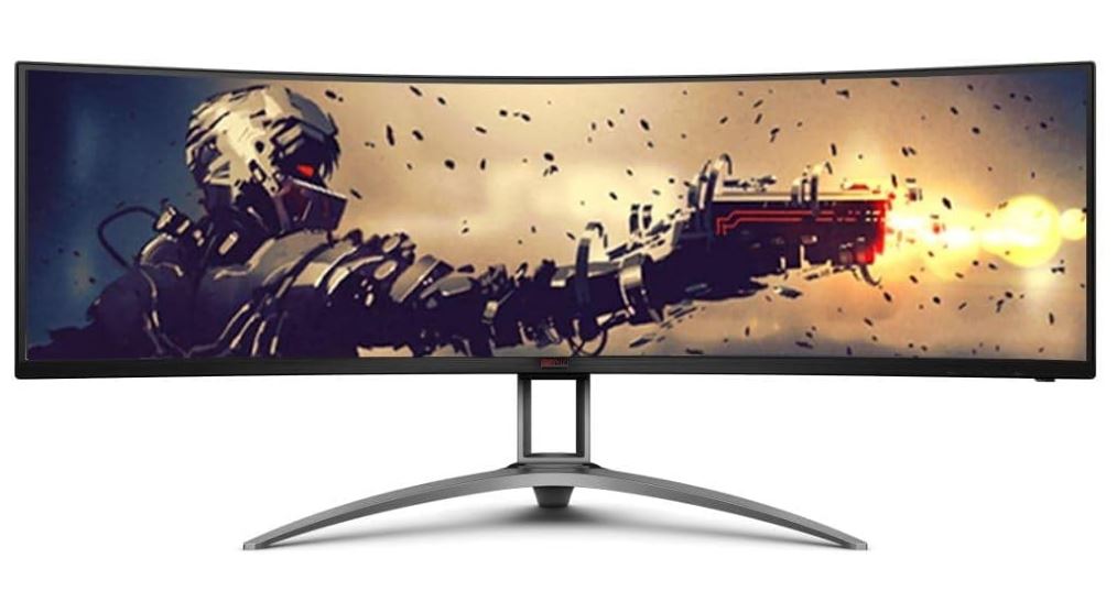 Double the in-game immersion with the curved AG493UCX2: thanks to the vast screen space of 49″ (32:9) and a stunning Dual-QHD 5k resolution