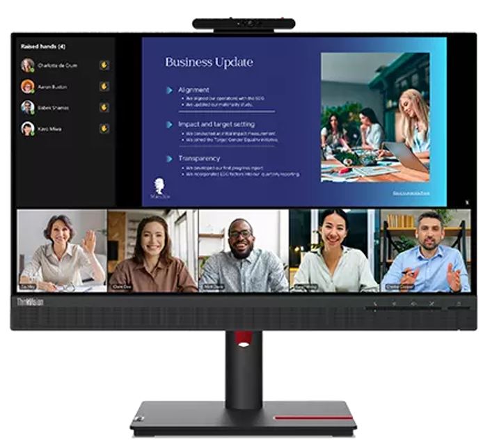 LENOVO ThinkVision T24V-30 23.8"/24" 75Hz FHD IPS Monitor 1920x1080 16:9 4ms Height Adjustable Tilt Pivot Swivel HDMI DP VGA Speakers VESA 3yr wty