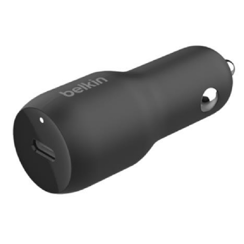 Belkin BoostCharge 30W USB-C PD Car Charger - Black (CCA004btBK)