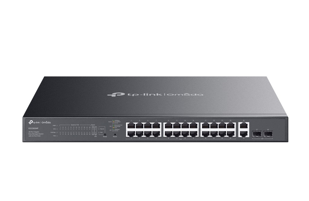 TP-Link ES228GMP Omada 28-Port Gigabit Easy Managed Switch with 24-Port PoE+