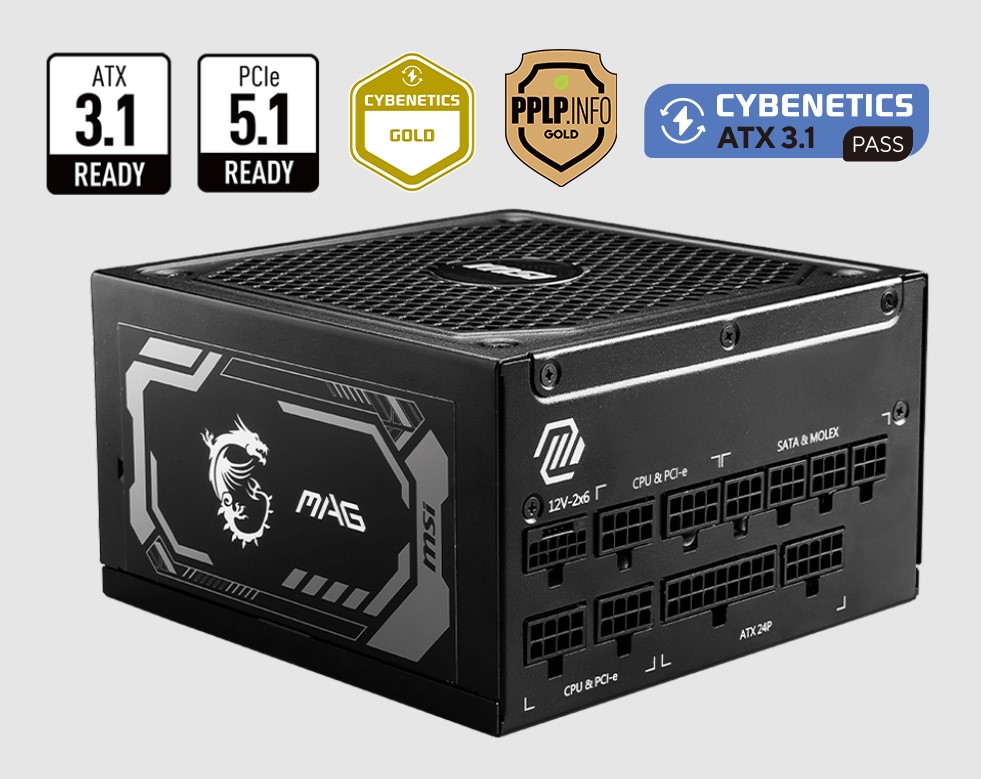 MSI MAG A1000GL PCIE5  ATX Power Supply Unit