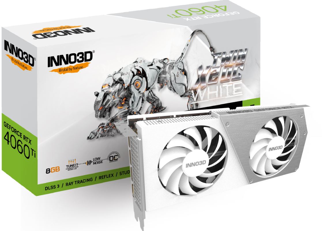 INNO3D GEFORCE RTX 4060 Ti 8GB TWIN X2 OC WHITE