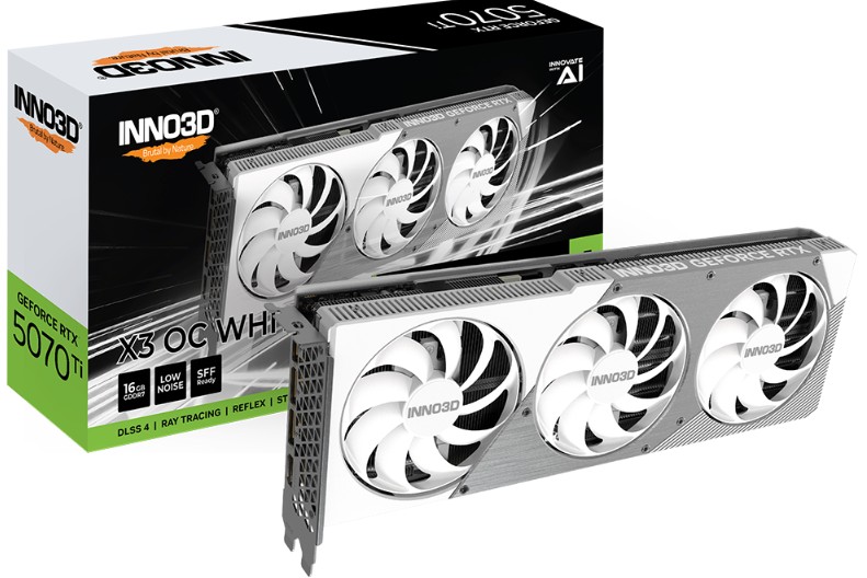 INNO3D nVidia GeForce RTX 5070 TI X3 OC White 16GB GDDR7