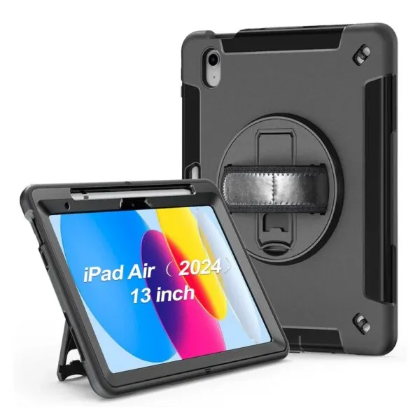 USP Rugged Apple iPad Air M2 (13") (1st Gen) / iPad Pro (12.9") (6th/5th/4th/3rd) Case Black