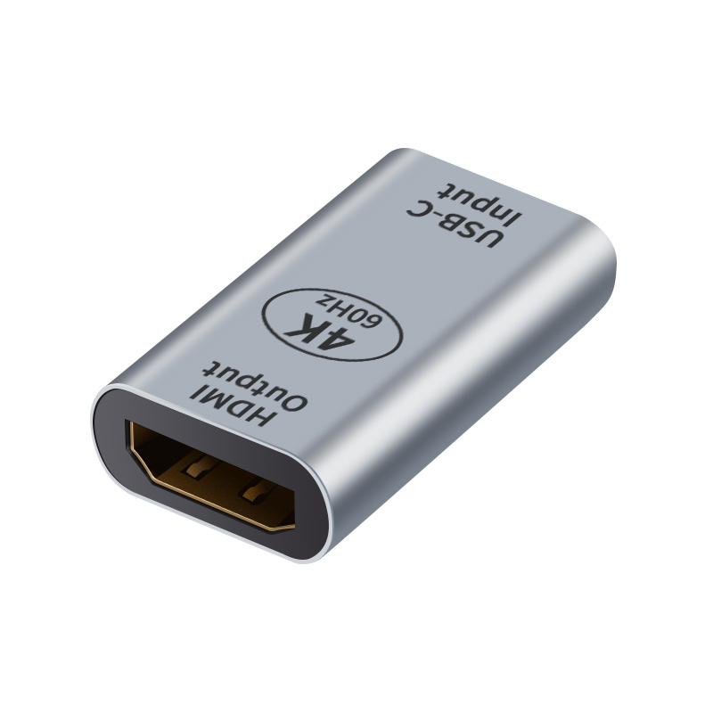 Astrotek USB-C to HDMI Female to Female Adapter support 4K@60Hz Aluminum shell Gold plating for Windows Android Mac OS From USB-C video souce to HDMI monitor