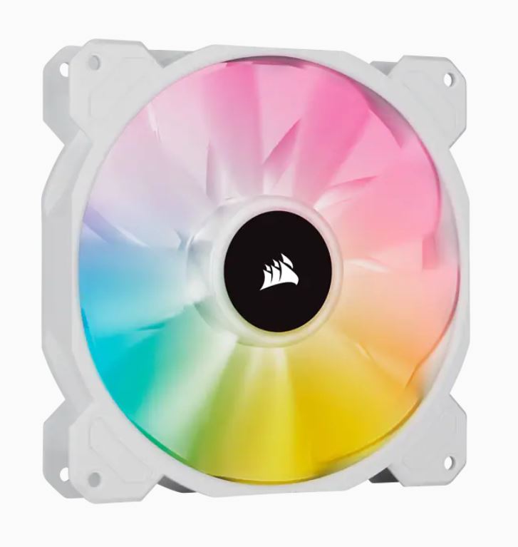 The CORSAIR iCUE SP140 RGB ELITE Performance Fan boasts eight bright