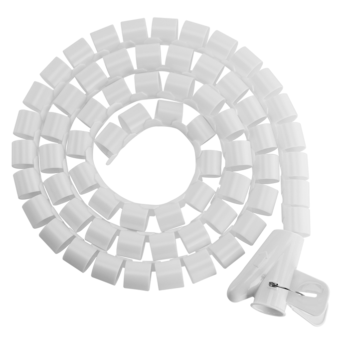 Wrap the cable management sleeves around your cords and within a minute