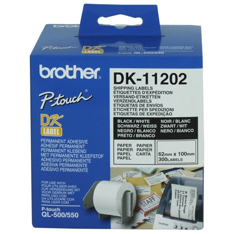 White Shipping Label