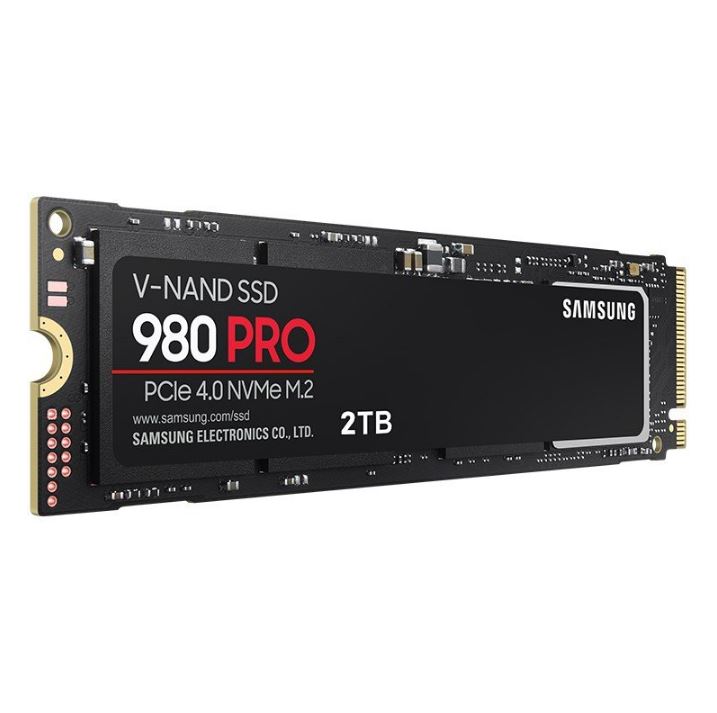 Samsung 980 Pro 2TB NVMe SSD 7000MB/s 5100MB/s R/W 1000K/1000K IOPS 1200TBW 1.5M Hrs MTBF M.2 2280 PCIe 4.0 Gen4 3-bit MLC V-NAND 5yrs Wty