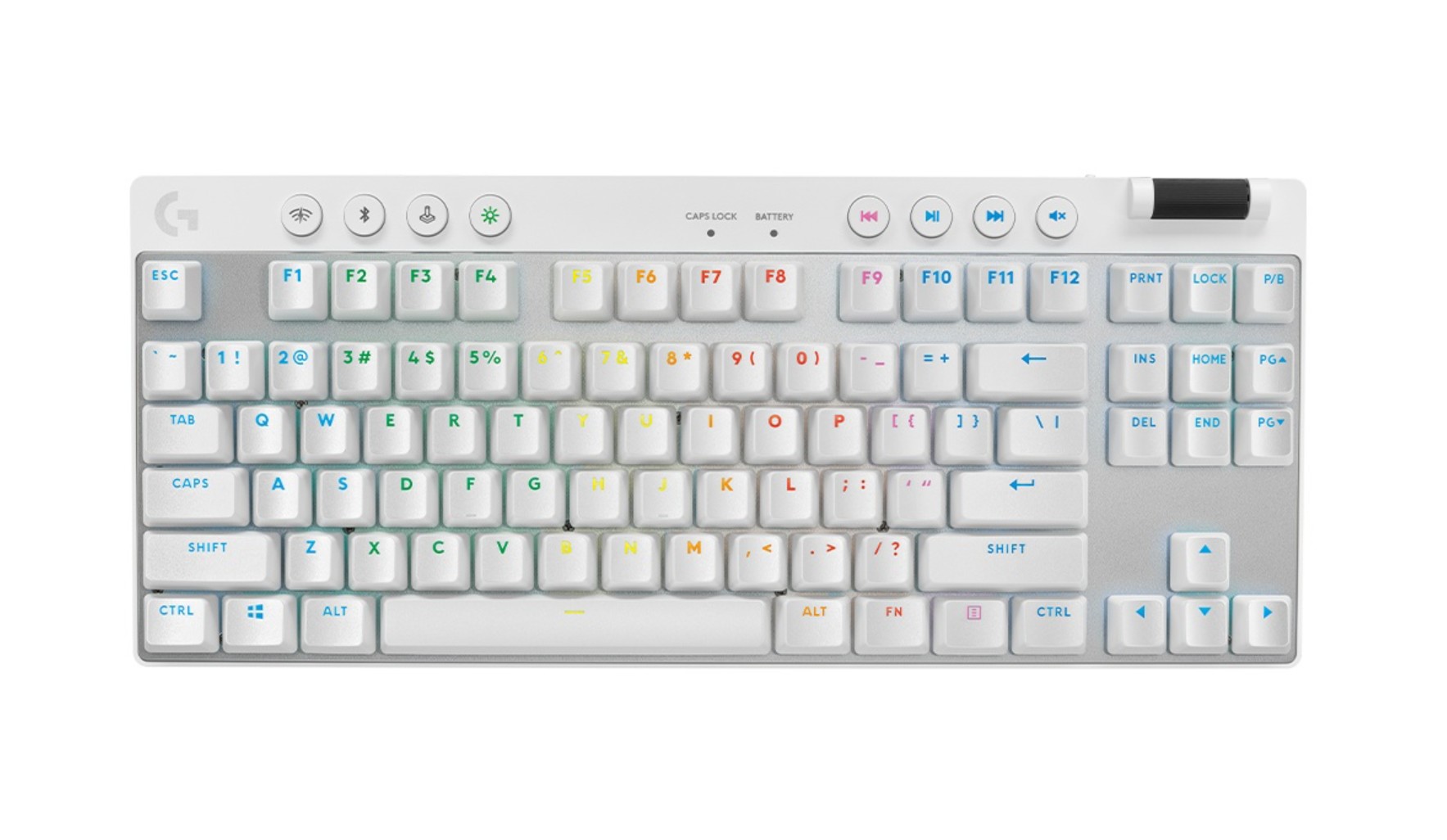 Logitech G PRO X TKL Wireless Mech Gaming Keyboard White Internet access for Logitech G HUB Software Advanced features require Logitech G HUB