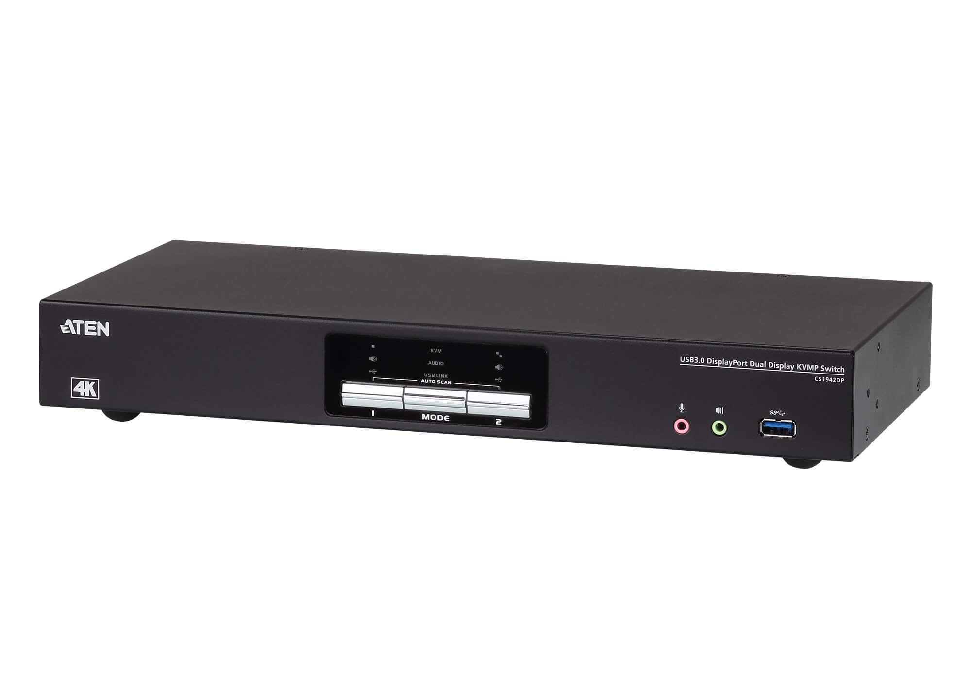 Aten Desktop KVMP Switch 2 Port Dual Display 4k DisplayPort w/ audio