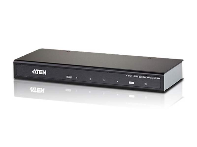 The VS184A HDMI Splitter is the perfect solution for anyone who needs to send one source of digital high definition video to four displays at the same time. It supports all HDMI-enabled equipment