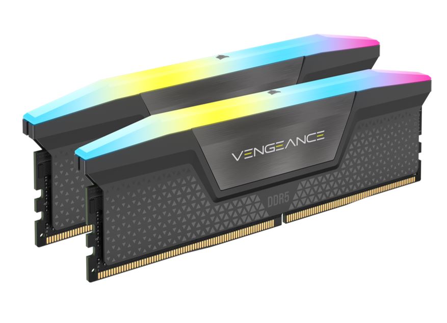 Corsair Vengeance RGB 32GB (2x16GB) DDR5 UDIMM 5200MHz C40 1.25V Desktop Gaming Memory Black Optimized for AMD