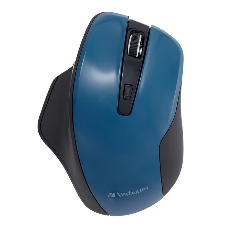 Verbatim Silent Ergonomic Wireless Blue LED Mouse