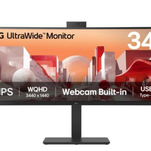 34" UltraWide QHD Curved IPS Monitor with Built-in FHD webcam and USB Type-C™