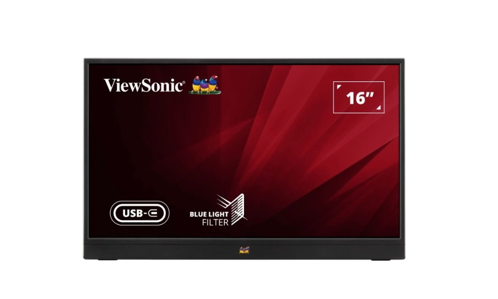 The ViewSonic VA1655 is a portable 16” Full HD monitor perfect for overcoming one-screen limitations outside the office. Extend the screen from phones