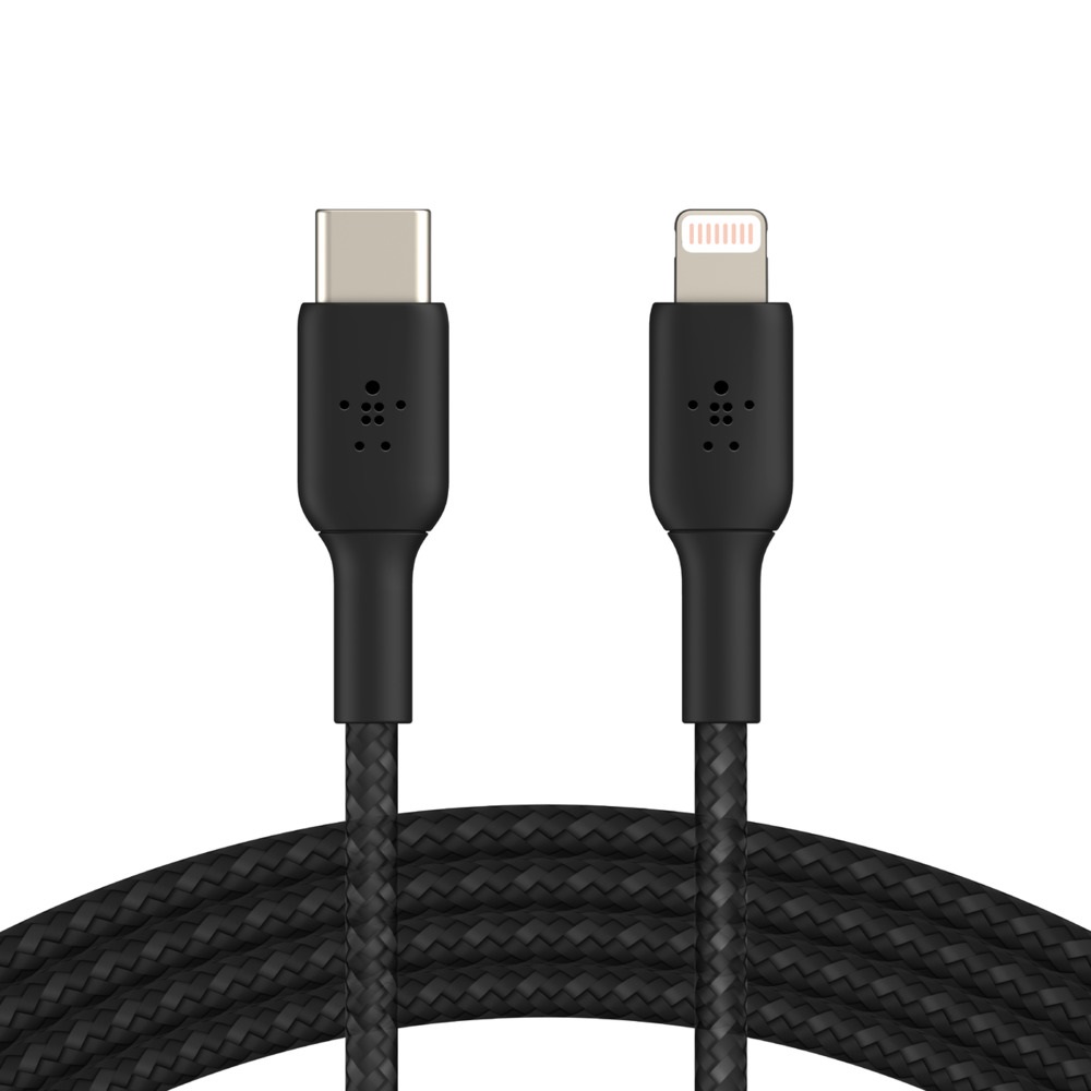 <h3>Belkin BoostCharge Braided Lightning to USB-C Cable (2M) - Black(CAA004bt2MBK)</h3>