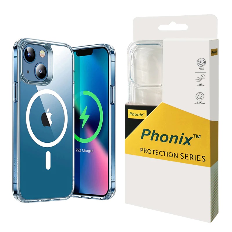 <h3>Phonix Apple iPhone 13 Pro Clear Rock Hard Case with MagSafe</h3>