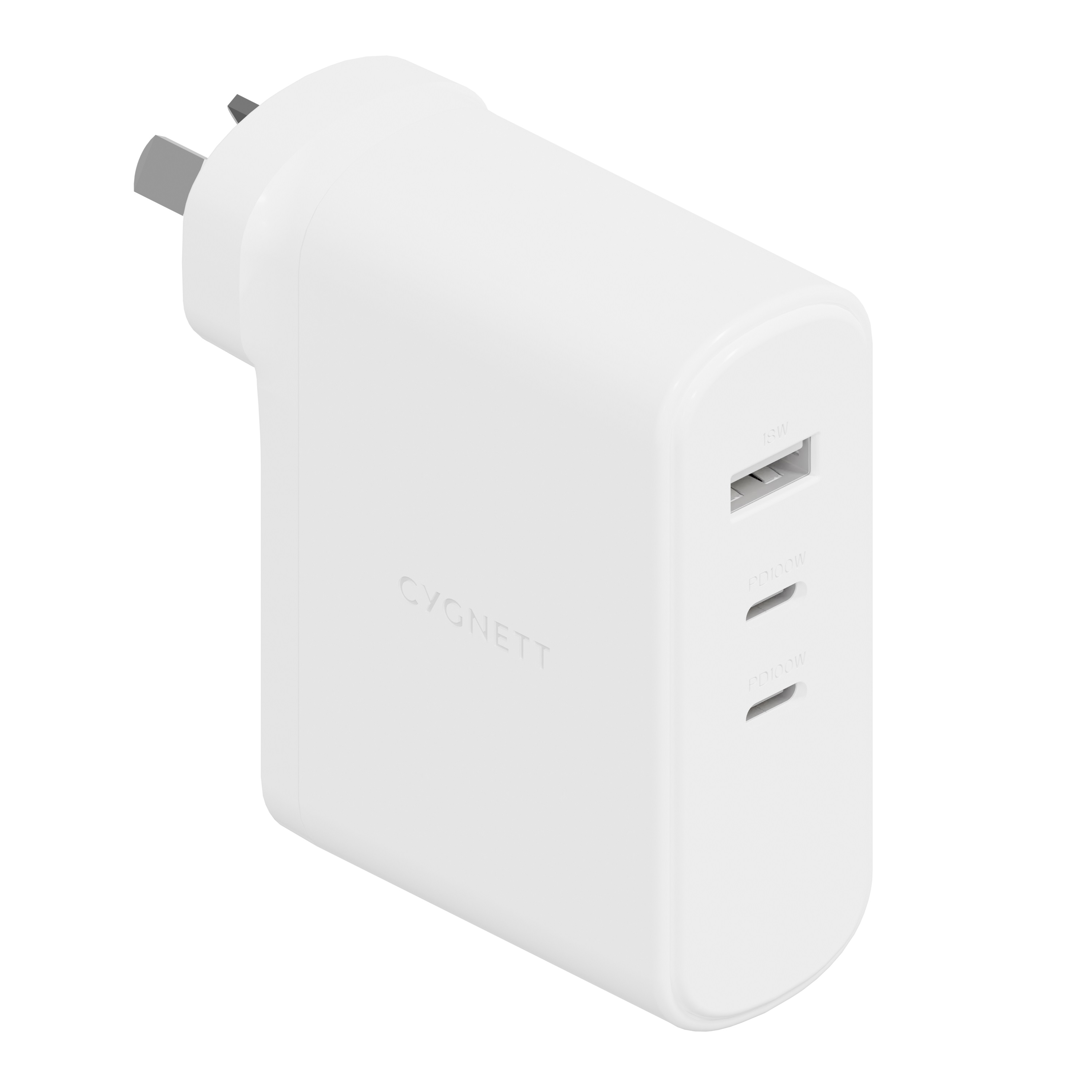 <h3>Cygnett PowerMaxx 100W Multiport GaN Wall Charger - White (CY4373PDWCH)</h3>