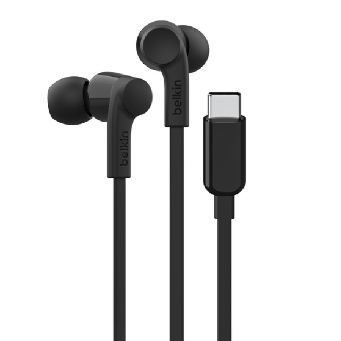 <h3>Belkin SoundForm USB-C Wired Earbuds - Black (G3H0002fqBKV2)</h3>