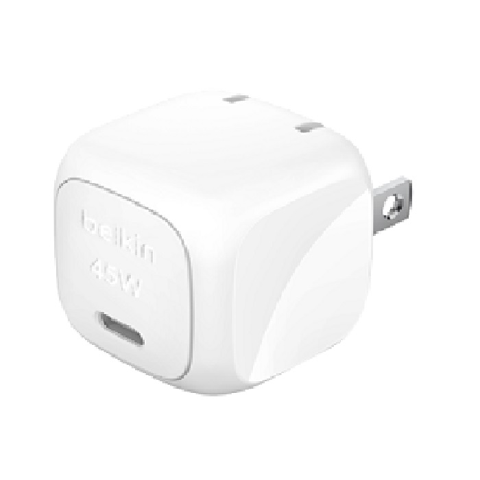 <h3>Belkin BoostCharge Compact 45W USB-C PD 3.1 Wall Charger - White (WCA013auWH)</h3>